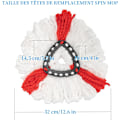 Pikkukuva 4 / 5: 4-pack moppi-pää 2-in-1 moppi-pää Vileda Turbo Refill -mallin moppeille
