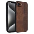 [SC] For iPhone 16e Case Protective PU Leather Covered TPU Phone Case Brown