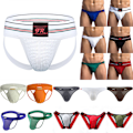 Miniatyrbild 1 av 3: Män Underkläder Sport Underbyxor Jockstrap Låg Sexig Snabbtorkande Kalsonger Bilder 4-Armégrön Pics 4-Army Green XL
