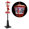 Miniatyrbillede 10 af 10: vidaXL Gadelampe med julemand 180 cm LED Black Svart