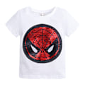Miniatyrbilde 2 av 4: Reversibel Sekvens Spiderman Trykk T-skjorte for Gutter White 1-2 Years