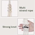 Miniatyrbild 5 av 5: pcs Macrame Plant Hanger Vit Handgjord bomullsrep Inomhus utomhus hängande krukväxt 38