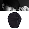 Miniatyrbillede 1 af 8: Flat cap bomuld sort komfortabel blokerer sollys udsøgt broderi stilfuld aviskasket til mænd