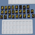 Miniatyrbillede 4 af 5: Sæt Resinforme, Fine Good Runesten Form Resin Støbesæt Silikoneforme til Resin Støbning Epoxy Resin Form til Smykkefremstilling