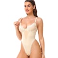Miniatyrbild 1 av 5: Body Shapewear Lace Push-Up Sheer Tummy Dye Hip String Tight Jumpsuit Deep V Backless Evening Dress Shaper Skin Skin XL