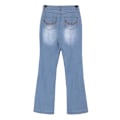 Miniatyrbilde 4 av 5: Dame Flarejeans med lavt liv, Stretchjeans, Bellbottoms, Lyseblå Ljusblå XS