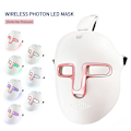 Pikkukuva 1 / 10: Langaton 7 värin LED-valohoito kasvoille kauneusnaamio valkoinen 18,6*23,3cm