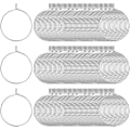 Miniatyrbilde 1 av 5: 100 Stykker Øredobber Ringer for Smykkelaging, Øredobber Vinglass Hypoallergenisk Rustfritt Stål Øredobber Pins DIY Øredobber Tråder Funn (20mm)