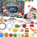 Miniatyrbillede 1 af 4: Katte Adventskalender 2024, 24 Dages Jule-nedtælling med Assorterede Interaktive Kattelegetøj til Indendørs Katte Kæledyr Overraskelsesjulegaver til