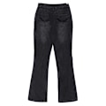 Miniatyrbild 4 av 5: Kvinnors låga utsvängda jeans stretchiga jeans klockbottnar svart Svart XS