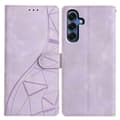 [SC] Wallet Case for Samsung Galaxy A56 5G with Printed Triangle Pattern, Leather, Flip Case Purple