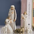 Miniatyrbillede 3 af 5: 6-pak Willow Tree Julekrybbefigurer Sæt Statue Håndmalet Dekoration Julegave Hvid (YJD)