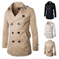 Miniatyrbilde 1 av 5: Herre Trenchcoat Slank Passform Dobbel Bryst Khakifarget khaki M