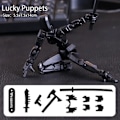 Miniatyrbillede 1 af 2: Titan 13 Actionfigur T13 Modelfigurer 3D Printet Multi-Leddelt Bevægelig Lucky 13 Actionfigur Nova 13 Actionfigur Dummy Sort black 14cm