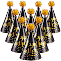 Miniatyrbild 1 av 7: Födelsedagshattar, Set med 10 Happy Birthday Konformade Partyhattar för Barns Födelsedagsfest - Partyartiklar och Dekorationer från PixiPy C