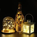 Miniatyrbild 3 av 6: 12 x 20 LED flaskkork med batteri, bröllopsdekoration, 2M flasklampa