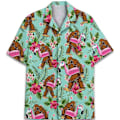 Miniatyrbild 1 av 5: Herr Hawaiian Button Up Casual Skjorta Rolig Nyhet Kortärmad Semester Strand Toppar D D L