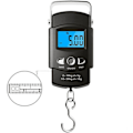 Pikkukuva 1 / 4: Kalastusvaaka (50 kg) Kannettava matkatavaravaaka elektroninen koukku LCD-näytöllä ja mittanauhalla.