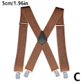 Miniatyrbillede 1 af 5: Justerbare Sorte Seler til Mænd og Kvinder - Elastiske Bukser - Brun - One Size brown oen-size