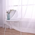 Miniatyrbillede 5 af 5: 210 cm Hvide Gardiner med Hvide Øjer, Sæt med 2 Paneler, Vinduesgardiner, Polyester Voile Look Gardiner til Soveværelse