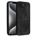 [SC] For iPhone 16e Case Protective PU Leather Covered TPU Phone Case Black