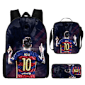 Miniatyrbild 1 av 2: 3 st/set fotbollsstjärna Lionel Messi ryggsäck student skolväska Y P1 P1 Pencil Pouch