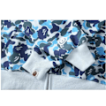 Miniatyrbilde 4 av 5: Bape hettegenser Hai Munn Ape Camo Print Bomulls Full Zip Jakke for W zX blå L blå blå L