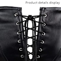 Miniatyrbild 4 av 5: Punk Rock Faux Läder Steampunk Korsett Set Retro Goth Overbust