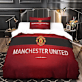 Pikkukuva 1 / 5: Manchester-logolla varustetut vuodevaatteet D-mikrokuitupainatus peittokuori vetoketjulla ja tyynyliina lasten peittokuori, A 135*200 CM Double200x200cm