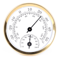 Miniatyrbild 5 av 5: Analog inomhus termometer hygrometer guld Gold