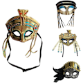 Miniatyrbild 2 av 2: Egyptisk mask för kvinnor, egyptisk dräkt, kvinnliga accessoarer, mask Cleopatra mask, cosplay-smycken, karnevalfest mask