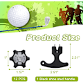 Miniatyrbillede 3 af 6: Golf Spikes Sæt, 12 stk. Udskiftning Golf Sko Spikes med Tilbehør med Trækkraft Stabilitet og Komfort