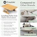 Miniatyrbillede 5 af 5: Bambus Sofa Arm Bord, Clip On Bakke Sofa Bord til Sofa. Sofa Arm Bakke, Lænestol Bord til TV Middage Natural