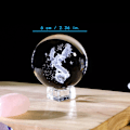 Miniatyrbild 3 av 5: 3D Kristallkula 60mm Graverad Drake Gåvor för Drake Älskare Drake Samlarobjekt Figurer Glasprydnader Mittenstycke med Kristall Stan Gothic Dragon