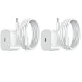 Miniatyrbillede 1 af 5: Oplader til Android/Apple - Hurtigoplader 20W USB-C - USB-C, adapter + 2m kabel Hvid, flere størrelser tilgængelige (Flere kombinationer tilgængelige) C-C port 2pc