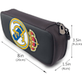 Miniatyrbillede 3 af 5: Real Madrid Læder Penalhus Blyant Etui Stationery Taske Kontor Bærbar Opbevaringsboks Kosmetikboks Mappe bd002948 FARVE One Size