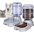 Miniatyrbillede 1 af 7: Automatisk foder- og vanddispenser til hunde og katte, BPA-fri, tyngdekraftspåfyldning, nem at rengøre, selvfodring. Grey