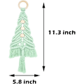 Miniatyrbild 3 av 6: Macrame julgran 3-pack Bohéme juldekorationer Julgransprydnader färdig julgran set väggdekoration