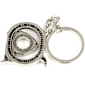 Miniatyrbillede 2 af 2: Spinning Rotor Nøglering Kreativ Bil Fans Autodele Model Wankel Rotationsmotor Nøglering Nøglering Kæde Nøglering Nøgleholder. Polished silve