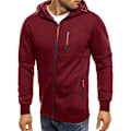 Miniatyrbillede 2 af 5: Herre Hoodies Sweatshirt Zip Up Letvægtsjakker 2 Red 3XL