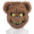 Miniatyrbillede 1 af 5: Gyserbjørnemaske, Uhyggelige masker til voksne og børn, Horror Teddy Bear maske, Plys Blodig Bjørnmaske, til fest karneval cosplay Brown