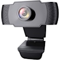 Miniatyrbild 1 av 6: 1080P webbkamera med mikrofon, USB 2.0 webbkamera för stationär dator och bärbar dator med automatisk ljuskorrigering, Plug and Play, för videostreaming