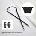 Skulderrem til Longchamp taske, konverteringstilbehør, gratis hulning til mini taske, skulderrem til mini taske Sort Black