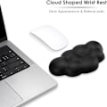 Miniatyrbilde 3 av 8: Håndleddsstøttepute for mus Ergonomisk Mykt PU-lær Memory Foam Håndleddssmerte Lindring Musematte med Anti-skli Base (Svart)