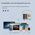 Miniatyrbilde 3 av 5: Retro Bluetooth-høyttaler, liten trådløs Bluetooth-høyttaler, for kjøkken, soverom, kontor, fest, utendørs for Android/iOS-enheter Blue