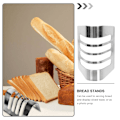 Miniatyrbilde 8 av 8: 1 stk Brødrist i Rustfritt Stål, Toast Holder, 4 Skiver, Bordstativ for Ristet Brød, Brødrist i Metall, Bakestativ, Frokost 4 kortplatser
