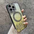 Magnetisk beskyttelsesdeksel til iPhone 13 Pro, TPU+PC, glitter