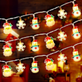 Miniatyrbild 1 av 5: 10ft 20 LED Varm Färg Inomhus Ljusslinga Jul Dekoration Vattentät Julgransbelysning USB med Fjärrkontroll för Jul Festival