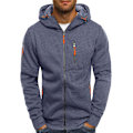 Pikkukuva 1 / 4: Miesten hupparit, collegepaidat, vetoketjulliset kevyet takit 1 Grey 3XL