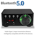 Miniatyrbillede 1 af 5: 100W HiFi Forstærker Klasse Bluetooth 5.0 Lille Digital Effektforstærker Understøtter U Disk SD Kort RCA Lydindgang